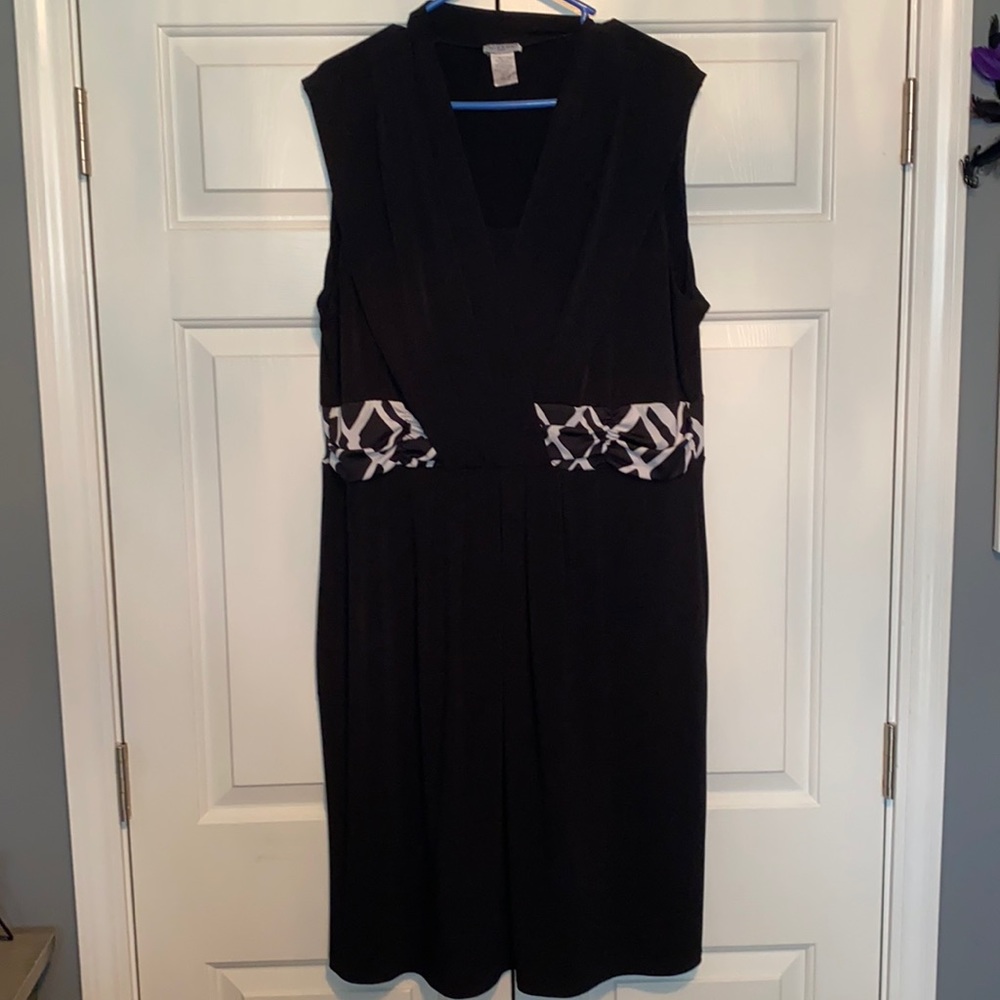 Beautiful black dress with black & white accent